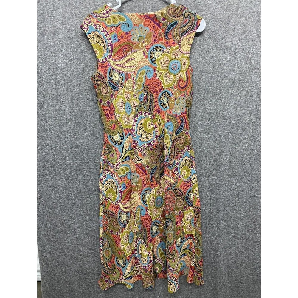d w studio by David Warren paisley boho dress sz 6 - Picture 4 of 6
